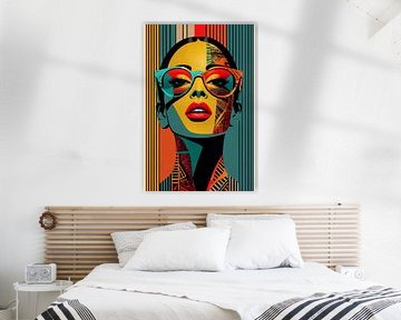 An abstract portrait of a woman's face by Ljupka Kareska