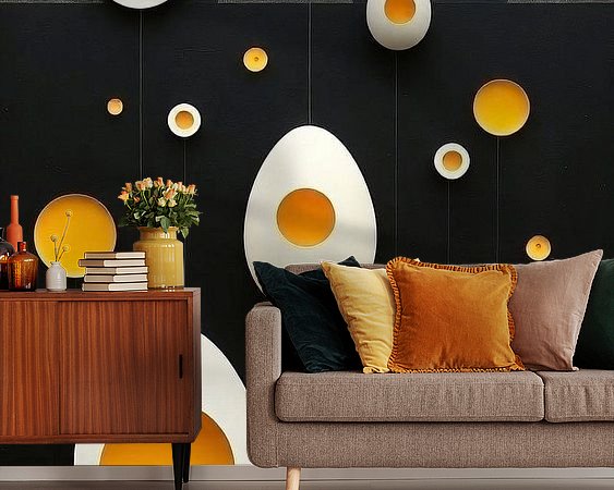 Voorbeeld van het werk in een kamer