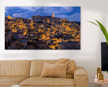 Coucher de soleil sur Matera illuminée