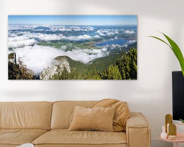 Panorama vanaf de Tegelberg in de ziel van de Ostallgäu