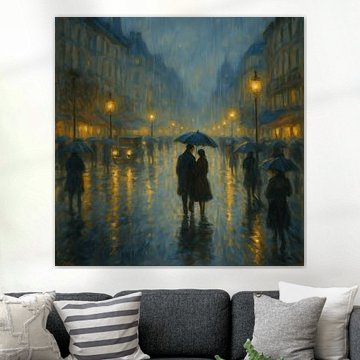 Verregneter Abend in Paris