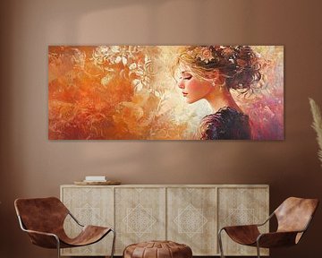 Elegante Dame met Bloemen