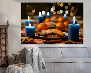 Gezellig feestelijk tafelmoment