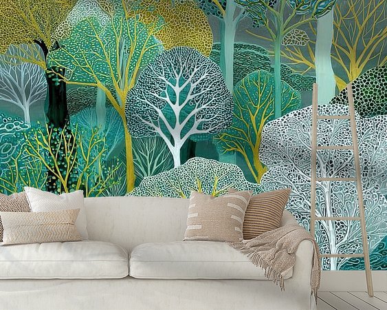 Voorbeeld van het werk in een kamer