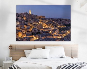 Coucher de soleil sur Matera illuminée