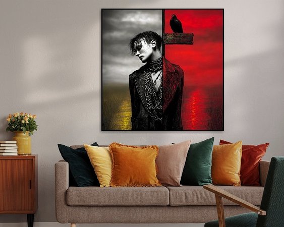 Voorbeeld van het werk in een kamer