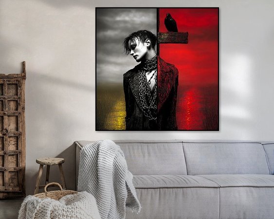 Voorbeeld van het werk in een kamer