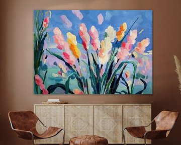 Tulip bouquet in Matisse style by Niklas Maximilian