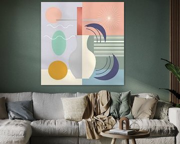 Pastell Balance - Moderne minimale Komposition