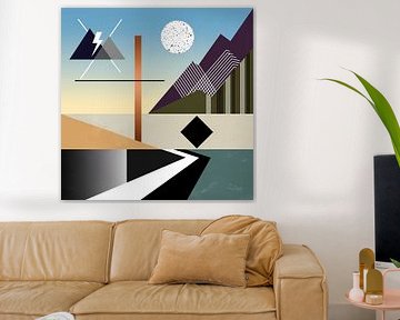 Geometric Horizon - Abstrakte Landschaftskomposition