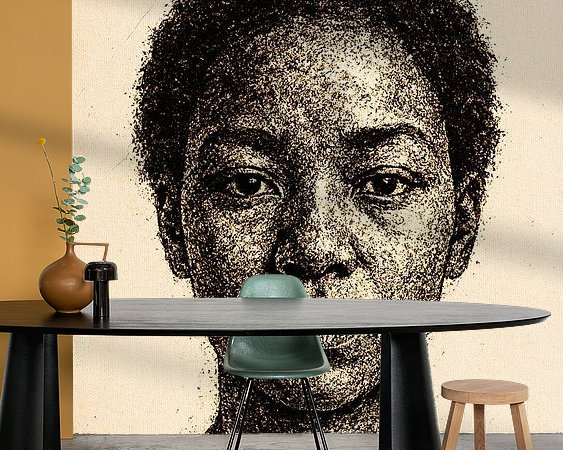 Voorbeeld van het werk in een kamer