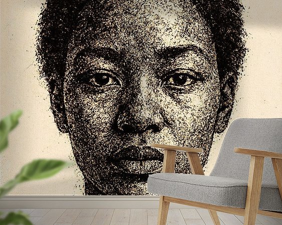 Voorbeeld van het werk in een kamer