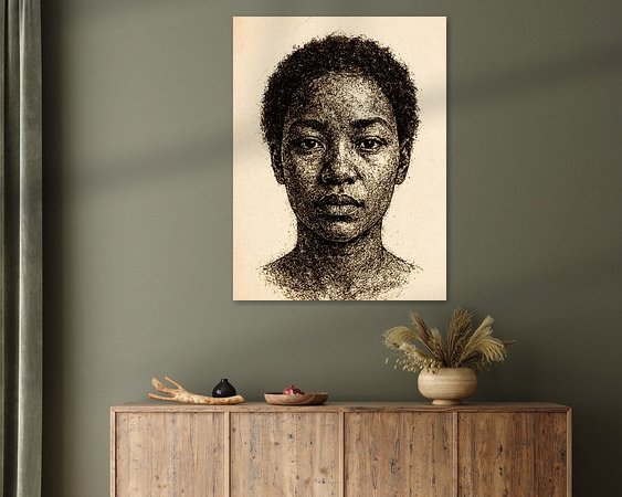 Voorbeeld van het werk in een kamer