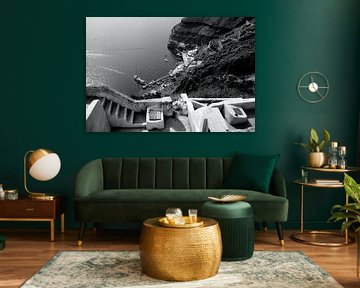 Santorin le port en Sw sur artpictures.de