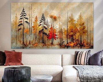Aquarel van de herfst van Arjen Roos
