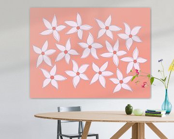 Flowers on orange by Studio DZW