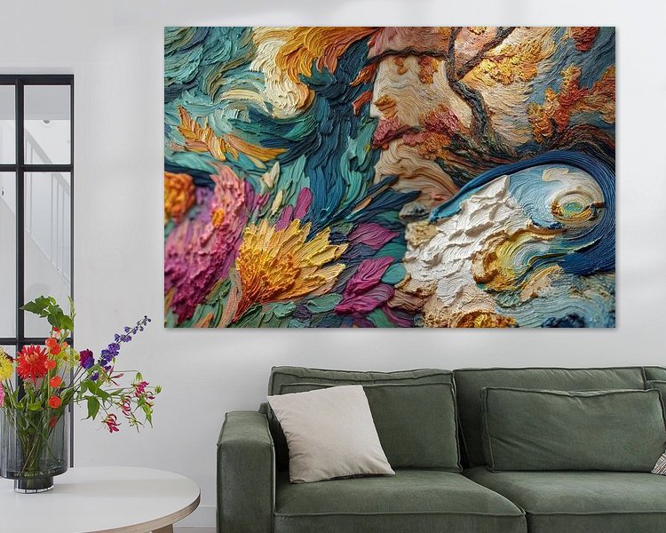 Voorbeeld van het werk in een kamer