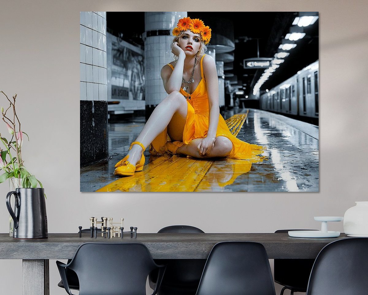 Voorbeeld van het werk in een kamer