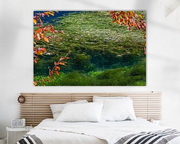 Autumnal reflection at the Blautopf