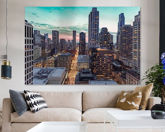 Voorbeeld van het werk in een kamer