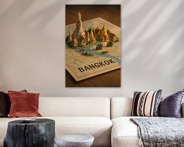 Bangkok 3D Map Diorama – Miniature Temples and Tuk-Tuks by Travel Shop