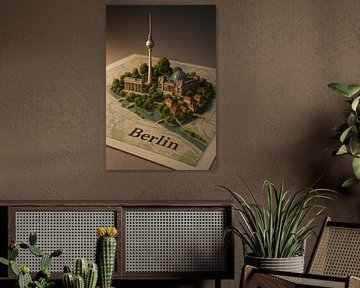 Berlin 3D Map Diorama – Miniature Landmarks of Germany’s Capital by Travel Shop