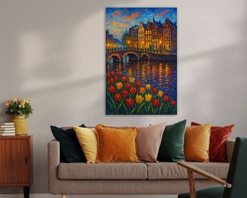 Amsterdam Twilight Symphony – Lights on Water by Travel Shop