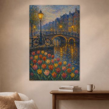 Dreamy Amsterdam Canals – Tulips and Evening Glow