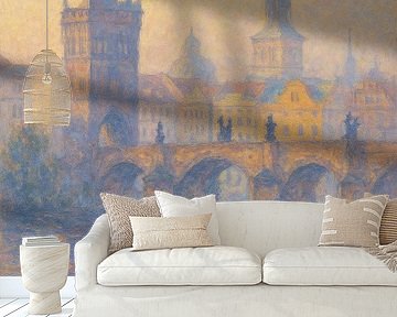 Impressionist Charles Bridge – Prague at Dawn by Travel Shop