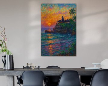 Bali Seascape at Sunset – Tanah Lot Temple Glow by Travel Shop