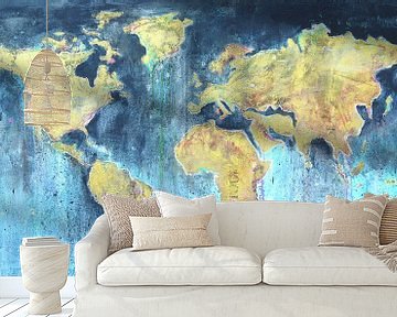 Worldmap painting van Atelier Paint-Ing
