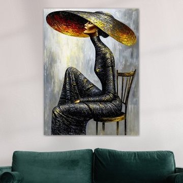Lady with a big hat by Max Steinwald