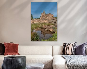 Salcedillo church in the northern Spanish landscape of Cantabria by Harrie Muis