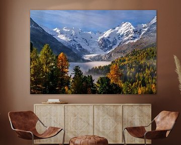 Morteratsch glacier in autumn by Achim Thomae Photography