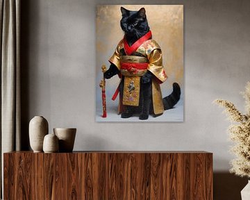 Maneki-neko Cat by Jolique Arte