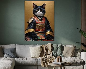 Maneki-neko Cat by Jolique Arte