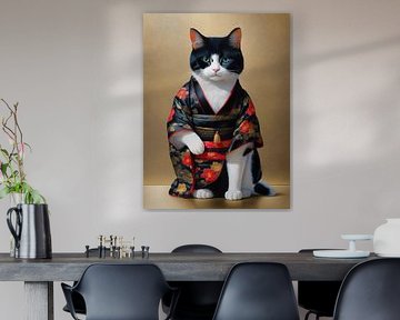 Maneki-neko Cat by Jolique Arte