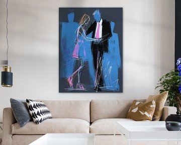 Tango en bleu et noir sur Adriana