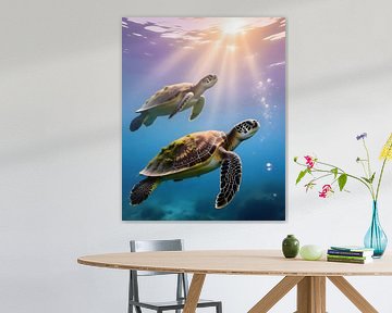 Opstijgen in het avondlicht