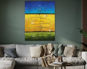 Rising sun tribal art by Tanja Udelhofen