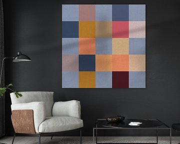 Modern Bauhaus geometry in warm colors by Dina Dankers