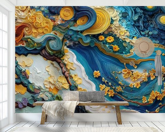Voorbeeld van het werk in een kamer