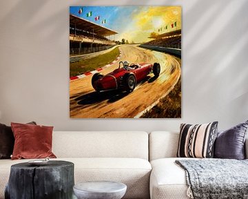 Ferrari 156 Sharknose au virage relevé de Monza, 1961 sur Jan Keteleer