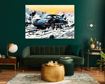 Porsche 911 Carrera - L'esprit du drift Art japonais