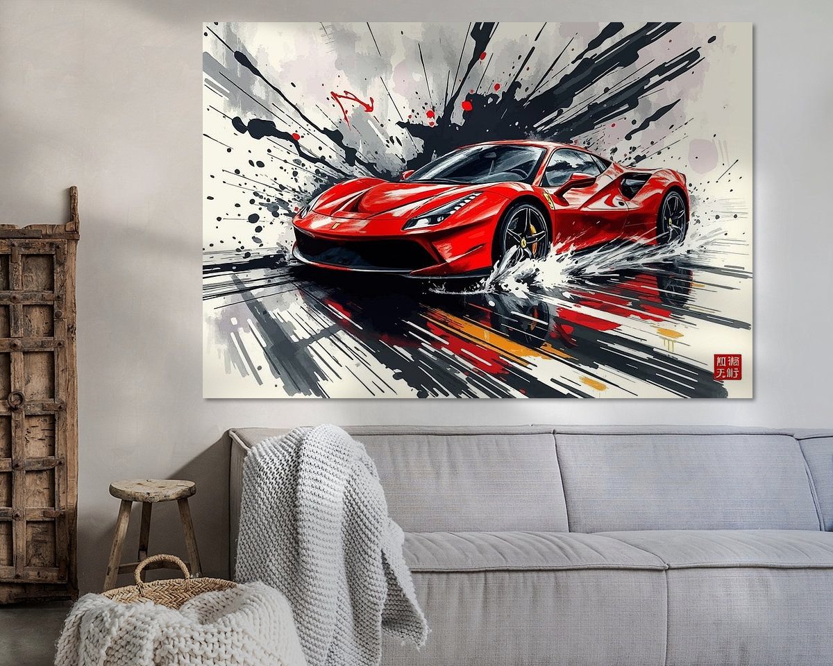 Voorbeeld van het werk in een kamer