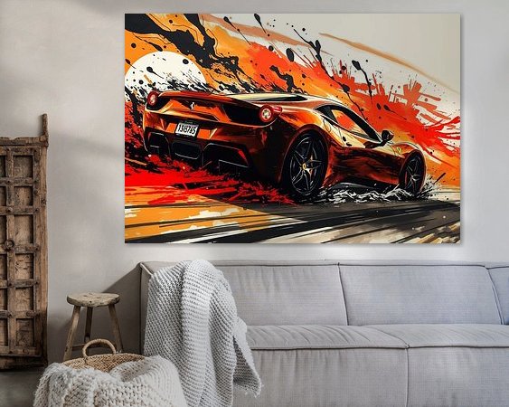 Voorbeeld van het werk in een kamer