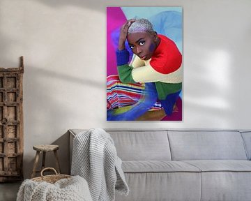 Colorful Portrait of a Woman with Modern Style by Iris Kelly Kuntkes