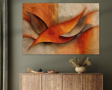 Peinture abstraite - Terracotta Puissant Organique