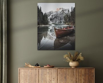 Boat on Lake Braies by Fabian Krebs
