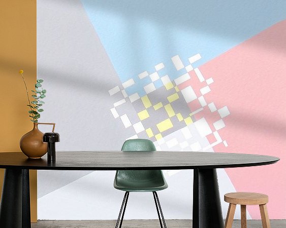 Voorbeeld van het werk in een kamer